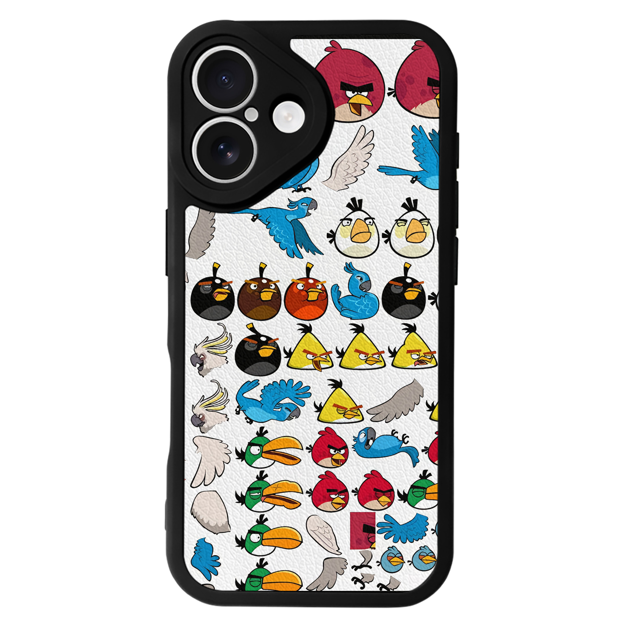 （画像用） Angry Birds アングリーバード 【iPhone 16シリーズ対応】シリコンスマホケース（レザー調） 材質：シリコン